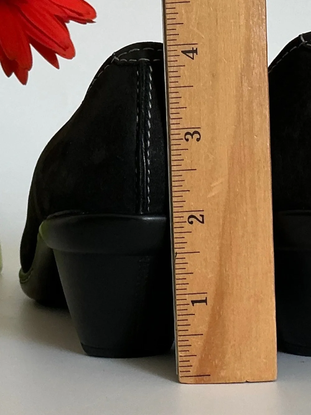 SoftWalk Black Suede Leather Wedge Comfort Sip On Shoes Size 7M EUC